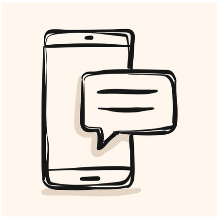 Premium phone doodle in line style. Doodle line art for infographics, web design and app development.のイラスト素材