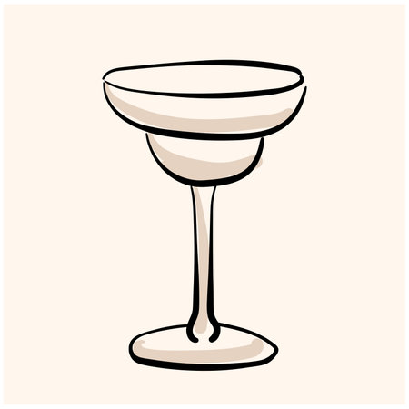 Glass of wine Doodle sketch Hand drawn Glass of wine Doodle line art. Glass of wine sketch doodle for infographic, website or app.のイラスト素材
