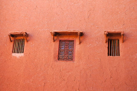 The window of Kasbah Ait Ben Haddou  in Moroccoの写真素材