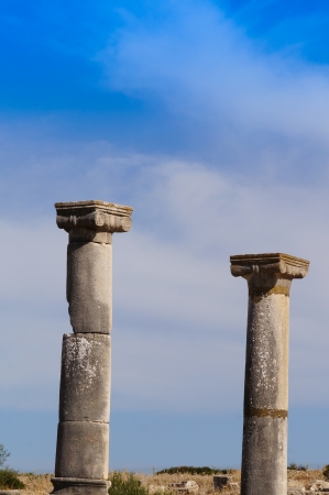 volubilis is the best preserved Roman site in Morocco, UNESCO World Heritage site の写真素材
