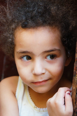 Cute girl smiling in Fez,Morocco,Africa