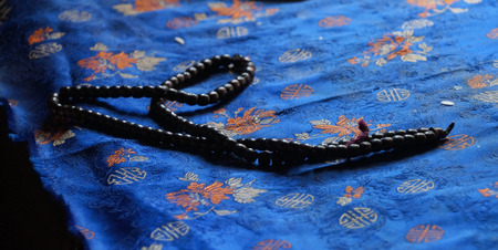 Japa Mala - Buddhist  prayer beads in Mulbekh Monastery,Ladakh,Indiaの写真素材
