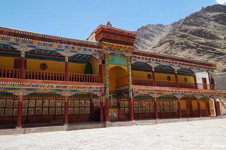 Colorful front compound of hemis monastery in Ladakh,Northern Indiaのeditorial素材