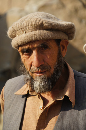 Old Pakistani man near Chilas in Pakistanのeditorial素材