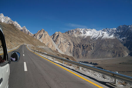On the way from Pasu to Khunjerab Pass in Northern Pakistanの写真素材