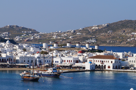 Beautiful Mykonos in the morning, Greece,Europe.のeditorial素材