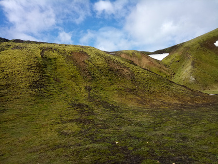 Valley of national park Landmannalaugar in Iceland.の写真素材