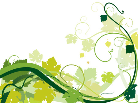 Beautiful swirling vine leafsのイラスト素材