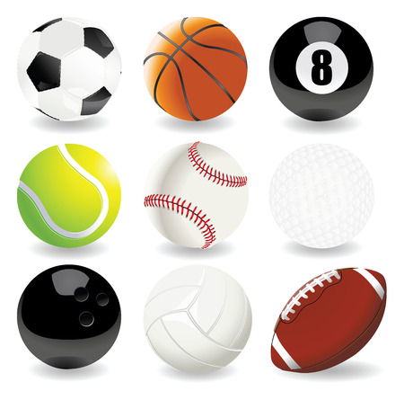 Vector illustration of sport ballsのイラスト素材