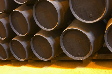 old brown wooden barrel of sherry