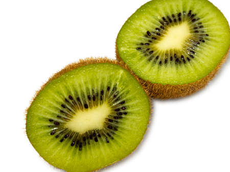 Sliced ââunpeeled kiwi. Close-up of juicy fruitの写真素材