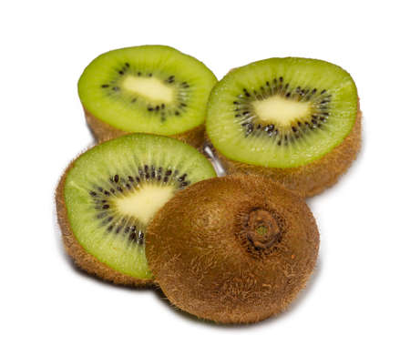 Sliced ââunpeeled kiwi. Close-up of juicy fruitの写真素材
