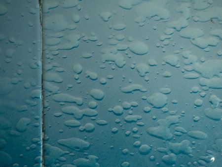 Drawing on a ceramic tile in the form of water bubbles. Tile surfaceの写真素材