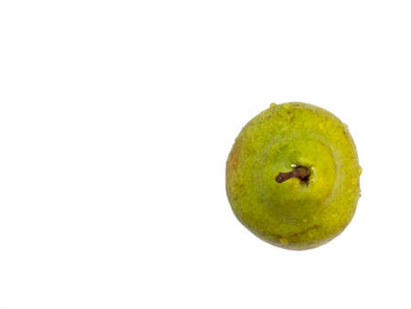 Pear Pakham on a white background. Juicy fruit. A fragrant variety of pears. Isolate on whiteの写真素材