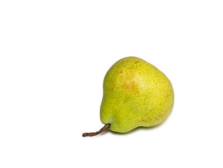 Pear Pakham on a white background. Juicy fruit. A fragrant variety of pears. Isolate on whiteの写真素材