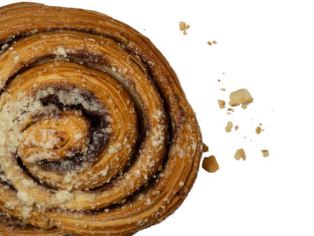 Snail bun. Cinnamon puff. Delicious, interesting bakingの写真素材