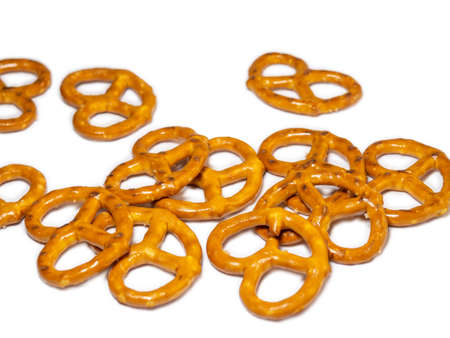 A bunch of pretzels. Lots of pieces.Pastries of an interesting unusual shape.Baking for tea. Crispy biscuits.の写真素材