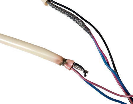 Computer wires. Bare wiring.
Home appliances. Computer techologies. Non-ferrous metalの写真素材