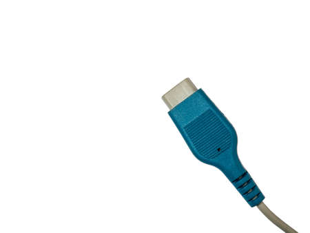 old connector for a computer mouse. Computer wires. The junction. Plugの写真素材