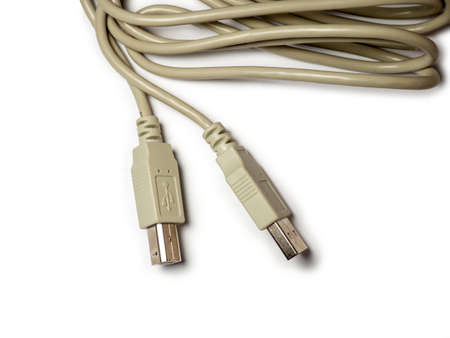 Usb wire. Accessories for technology. Charging cable. A coil of wire.の写真素材