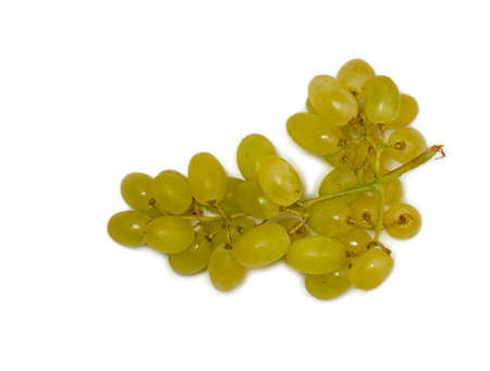 Green grapes on a white background. Healthy diet. Barry on the table.  grapes  isolateの写真素材