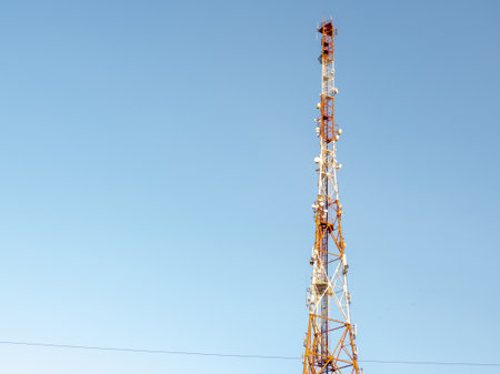 Tower of the Internet company. Modern technologies. Communication. Antennaの写真素材