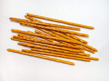 Salted sticks. Confectionery on the table. Salty baked goods. Snack for beer