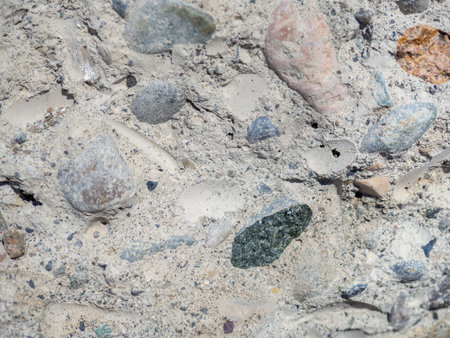 Texture of broken concrete. stone block. Frozen stone mix. Gray cement backgroundの写真素材