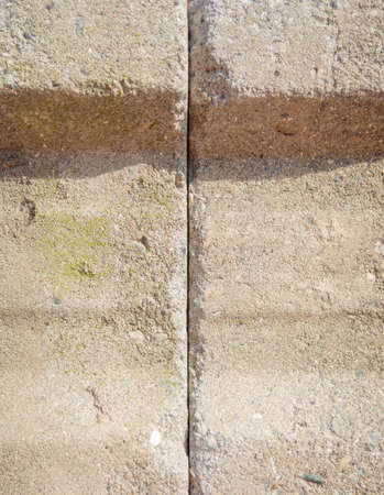 concrete wall. Concrete tiles on top of each other. stone surface. cement surface. old stone tiles. Grayの写真素材