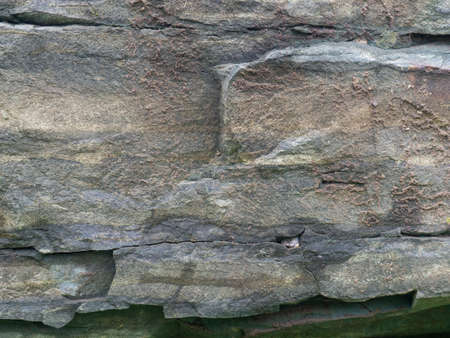 The structure of the old stone masonry. gray wall. Old cement joints. patternの写真素材