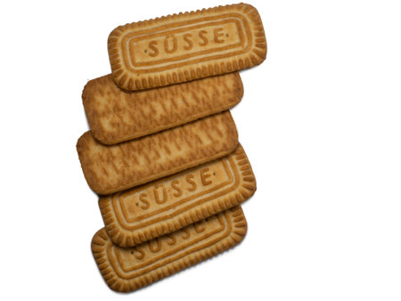 Batumi, Georgia. 09.27.2022 Susse cookies on a white background. Isolate of cookies of the Turkish firm. Turkish sweets. Flour product with sugar. Sweetness for tea.のeditorial素材