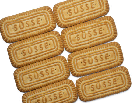 Batumi, Georgia. 09.27.2022 Susse cookies on a white background. Isolate of cookies of the Turkish firm. Turkish sweets. Flour product with sugar. Sweetness for tea.のeditorial素材