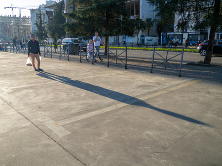 Batumi, Georgia. 11.23.2022 Street scene. People on the street. Urban environment. Sidewalk with pedestrians. People's life. Streets of Georgiaのeditorial素材