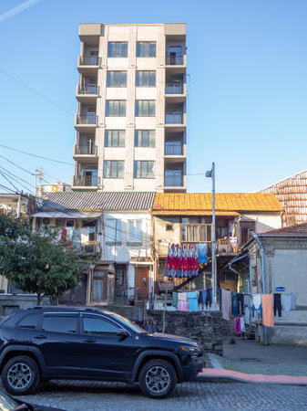 Urban environment. Street photo. Streets of Batumi. Batumi architecture. Life of local peopleの写真素材