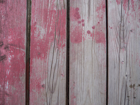 Background of shabby red boards. Red floor. pattern from old boards.の写真素材