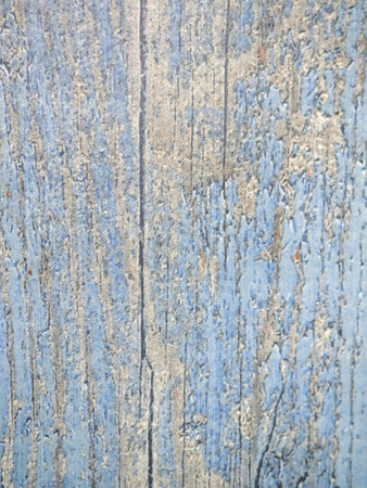 Background from wooden boards in blue paint. Vintage wall. Wood. Uneven surface. Splintersの写真素材