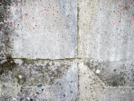 Concrete wall background. Pattern on a concrete fence. Industrial zone. Gray stone background. POの写真素材