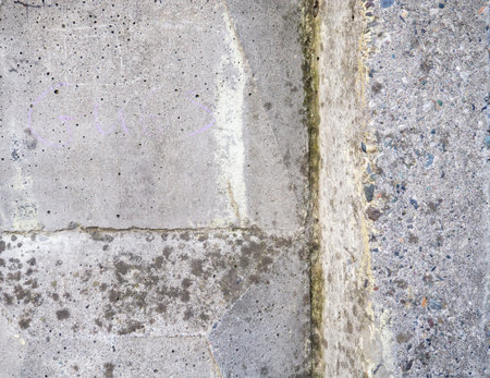 Concrete wall background. Pattern on a concrete fence. Industrial zone. Gray stone background. POの写真素材