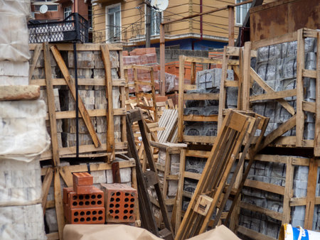 Various stones. Building materials for sale. For construction. Business in Asia