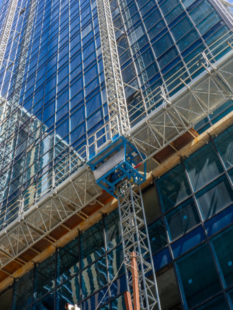 Construction of a multi-storey building. Housing industry. A place for people to settle. Modern architectureの写真素材