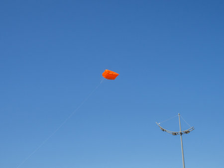 Kite Festival.   Entertainment and hobbies. Windy weather. Resort coastの写真素材