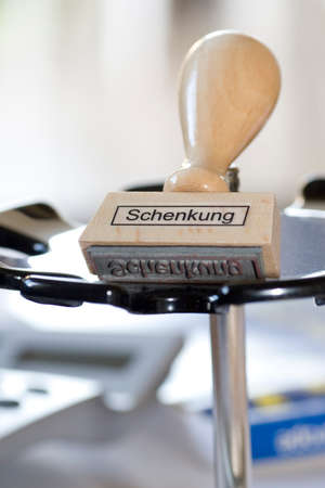 Stamp with the word donationの写真素材