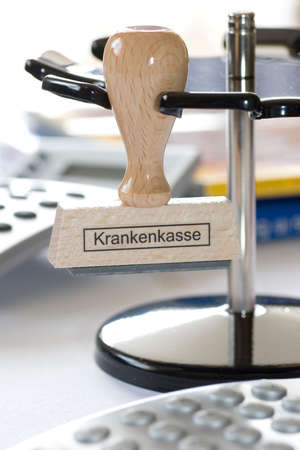 Stamp with the word health insuranceの写真素材