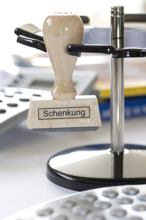 Stamp with the word donationの写真素材