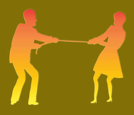 Tug of Loveの写真素材