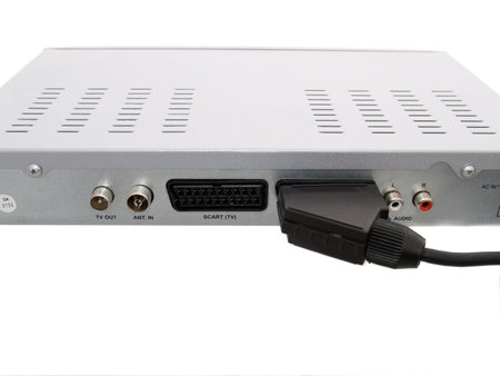 Scart lead and connections for digital, tvの写真素材