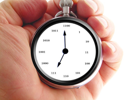Binary watch business concept for 21st century    