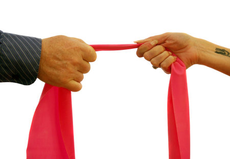 Invitation Who is pulling who and where?の写真素材