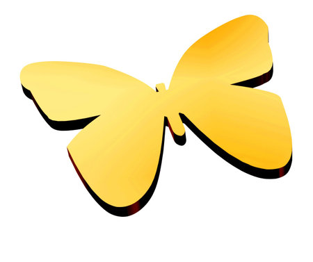 3D butterfly shape for making sale ticketsの写真素材