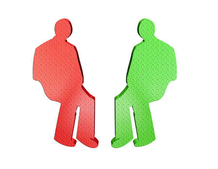 3D textured mannequins sitting pretty waiting for youの写真素材